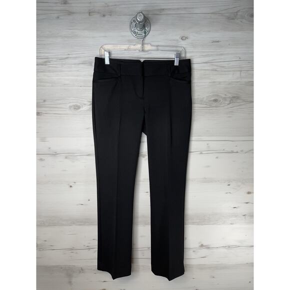 Express Pants Womens 4 Short Black Columnist Dress Work Slim Straight Stretch - Picture 1 of 11